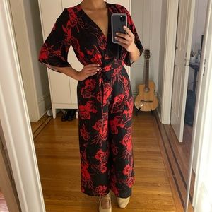 Wide leg Jumpsuit with wrap bodice